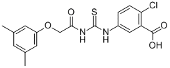 2-CHLORO-5-[[[[(3,5-DIMETHYLPHENOXY)ACETYL]AMINO]THIOXOMETHYL]AMINO]-BENZOIC ACID CAS#: 532951-66-9