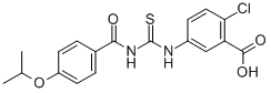 2-CHLORO-5-[[[[4-(1-METHYLETHOXY)BENZOYL]AMINO]THIOXOMETHYL]AMINO]-BENZOIC ACID CAS#: 535955-87-4