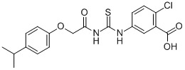 2-CHLORO-5-[[[[[4-(1-METHYLETHYL)PHENOXY]ACETYL]AMINO]THIOXOMETHYL]AMINO]-BENZOIC ACID CAS#: 532388-88-8