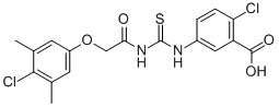 2-CHLORO-5-[[[[(4-CHLORO-3,5-DIMETHYLPHENOXY)ACETYL]AMINO]THIOXOMETHYL]AMINO]-BENZOIC ACID CAS#: 532950-92-8