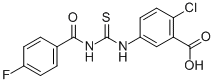 2-CHLORO-5-[[[(4-FLUOROBENZOYL)AMINO]THIOXOMETHYL]AMINO]-BENZOIC ACID CAS#: 434288-89-8