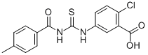 2-CHLORO-5-[[[(4-METHYLBENZOYL)AMINO]THIOXOMETHYL]AMINO]-BENZOIC ACID CAS#: 434308-32-4