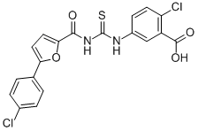 2-CHLORO-5-[[[[[5-(4-CHLOROPHENYL)-2-FURANYL]CARBONYL]AMINO]THIOXOMETHYL]AMINO]-BENZOIC ACID CAS#: 535977-58-3