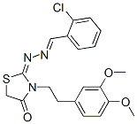 2-Chlorobenzaldehyde [3-[2-(3,4-dimethoxyphenyl)ethyl]-4-oxothiazolidin-2-ylidene]hydrazone CAS#: 53068-36-3