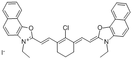 2-[(E)-2-(2-CHLORO-3-((E)-2-[3-ETHYLNAPHTHO[2,1-D][1,3]OXAZOL-2(3H)-YLIDENE]ETHYLIDENE)-1-CYCLOHEXEN-1-YL)ETHENYL]-3-ETHYLNAPHTHO[2,1-D][1,3]OXAZOL-3-IUM IODIDE CAS#: 51437-63-9