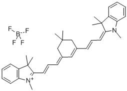 2-((E)-3-(5,5-DIMETHYL-3-[(E)-3-(1,3,3-TRIMETHYL-1,3-DIHYDRO-2H-INDOL-2-YLIDENE)-1-PROPENYL]-2-CYCLOHEXEN-1-YLIDENE)-1-PROPENYL)-1,3,3-TRIMETHYL-3H-INDOLIUM TETRAFLUOROBORATE CAS#: 410536-44-6