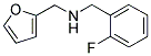 (2-FLUORO-BENZYL)-FURAN-2-YLMETHYL-AMINE CAS#: 510723-70-3