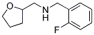 (2-FLUORO-BENZYL)-(TETRAHYDRO-FURAN-2-YLMETHYL)-AMINE CAS#: 510723-78-1