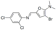 2-Furanamine,  3-bromo-5-[[(2,4-dichlorophenyl)imino]methyl]-N,N-dimethyl- CAS#: 471264-53-6