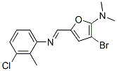 2-Furanamine,  3-bromo-5-[[(3-chloro-2-methylphenyl)imino]methyl]-N,N-dimethyl- CAS#: 471881-29-5