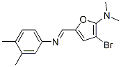 2-Furanamine,  3-bromo-5-[[(3,4-dimethylphenyl)imino]methyl]-N,N-dimethyl- CAS#: 586332-18-5