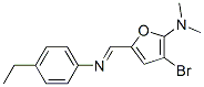 2-Furanamine,  3-bromo-5-[[(4-ethylphenyl)imino]methyl]-N,N-dimethyl- CAS#: 586339-32-4