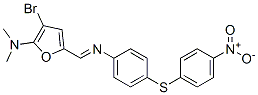 2-Furanamine,  3-bromo-N,N-dimethyl-5-[[[4-[(4-nitrophenyl)thio]phenyl]imino]methyl]- CAS#: 586340-68-3