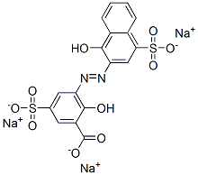 2-Hydroxy-3-[(1-hydroxy-4-sulfo-2-naphthalenyl)azo]-5-sulfobenzoic acid trisodium salt CAS#: 5858-43-5