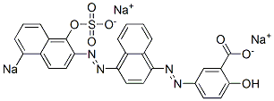 2-Hydroxy-5-[[4-[(1-hydroxy-5-sodiosulfo-2-naphthalenyl)azo]-1-naphthalenyl]azo]benzoic acid sodium salt CAS#: 6406-50-4