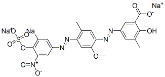2-Hydroxy-5-[[4-[(4-hydroxy-3-nitro-5-sodiosulfophenyl)azo]-5-methyl-2-methoxyphenyl]azo]-3-methylbenzoic acid sodium salt CAS#: 6406-38-8