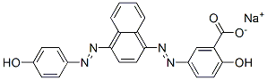 2-Hydroxy-5-[[4-[(4-hydroxyphenyl)azo]-1-naphthalenyl]azo]benzoic acid sodium salt CAS#: 6406-34-4