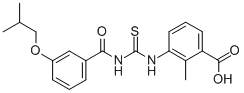 2-METHYL-3-[[[[3-(2-METHYLPROPOXY)BENZOYL]AMINO]THIOXOMETHYL]AMINO]-BENZOIC ACID CAS#: 532982-00-6