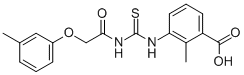 2-METHYL-3-[[[[(3-METHYLPHENOXY)ACETYL]AMINO]THIOXOMETHYL]AMINO]-BENZOIC ACID CAS#: 434306-61-3