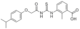 2-METHYL-3-[[[[[4-(1-METHYLETHYL)PHENOXY]ACETYL]AMINO]THIOXOMETHYL]AMINO]-BENZOIC ACID CAS#: 532409-36-2