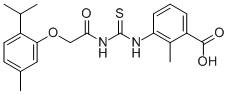 2-METHYL-3-[[[[[5-METHYL-2-(1-METHYLETHYL)PHENOXY]ACETYL]AMINO]THIOXOMETHYL]AMINO]-BENZOIC ACID CAS#: 532948-62-2