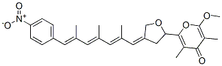 (+)-2-Methoxy-3,5-dimethyl-6-[tetrahydro-4-[(1Z,2E,4E,6E)-2,4,6-trimethyl-7-(4-nitrophenyl)-2,4,6-heptatrienylidene]furan-2-yl]-4H-pyran-4-one CAS#: 59795-94-7