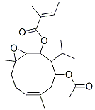 2-Methyl-2-butenoic acid 4-acetoxy-6,10-dimethyl-3-isopropyl-11-oxabicyclo[8.1.0]undec-6-en-2-yl ester CAS#: 56581-77-2