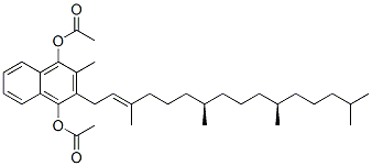 2-Methyl-3-[(2E,7R,11R)-3,7,11,15-tetramethyl-2-hexadecenyl]-1,4-naphthalenediol diacetate CAS#: 604-87-5