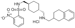 2-NITRO-N-[[TRANS-4-[[[(1,2,3,4-TETRAHYDRO-2-NAPHTHALENYL)METHYL]AMINO]METHYL]CYCLOHEXYL]METHYL]BENZENESULFONAMIDE HYDROCHLORIDE CAS#: 486453-65-0