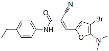 2-Propenamide,  3-[4-bromo-5-(dimethylamino)-2-furanyl]-2-cyano-N-(4-ethylphenyl)- CAS#: 470712-52-8