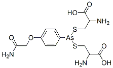 2-amino-3-[(2-amino-2-carboxy-ethyl)sulfanyl-[4-(carbamoylmethoxy)phen yl]arsanyl]sulfanyl-propanoic acid CAS#: 5434-45-7