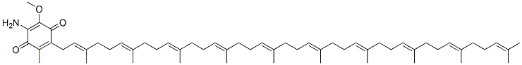 2-amino-5-(3,7,11,15,19,23,27,31,35,39-decamethyl-2,6,10,14,18,22,26,30,34,38-tetracontanedecaenyl)-3-methoxy-6-methyl-p-benzoquinone CAS#: 5591-74-2