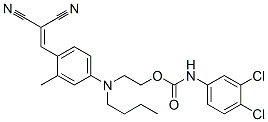 2-[butyl[4-(2,2-dicyanovinyl)-3-methylphenyl]amino]ethyl (3,4-dichlorophenyl)carbamate CAS#: 59583-77-6