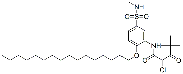 2-chloro-N-[2-(hexadecyloxy)-5-[(methylamino)sulphonyl]phenyl]-4,4-dimethyl-3-oxovaleramide CAS#: 58202-07-6