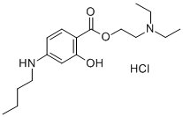 2-(diethylamino)ethyl 4-(butylamino)salicylate monohydrochloride CAS#: 528-97-2