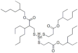 2-ethylhexyl 12-ethyl-5-[[3-[(2-ethylhexyl)oxy]-3-oxopropyl]thio]-5-octyl-9-oxo-10-oxa-4,6-dithia-5-stannahexadecanoate CAS#: 59157-52-7