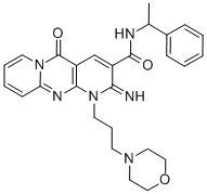 2-imino-1-[3-(4-morpholinyl)propyl]-5-oxo-N-(1-phenylethyl)-1,5-dihydro-2H-dipyrido[1,2-a:2,3-d]pyrimidine-3-carboxamide CAS#: 510761-83-8