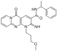 2-imino-1-(3-methoxypropyl)-5-oxo-N-(1-phenylethyl)-1,5-dihydro-2H-dipyrido[1,2-a:2,3-d]pyrimidine-3-carboxamide CAS#: 510762-79-5
