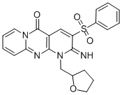 2-imino-3-(phenylsulfonyl)-1-(tetrahydro-2-furanylmethyl)-1,2-dihydro-5H-dipyrido[1,2-a:2,3-d]pyrimidin-5-one CAS#: 578750-41-1