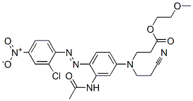 2-methoxyethyl N-[3-(acetylamino)-4-[(2-chloro-4-nitrophenyl)azo]phenyl]-N-(2-cyanoethyl)-beta-alaninate CAS#: 51248-73-8