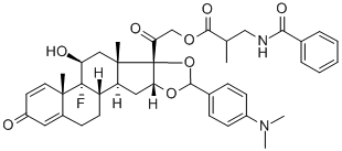 21-[3-(Benzoylamino)-2-methyl-1-oxopropoxy]-16,17-[[[4-(dimethylamino)phenyl]methylene]bis(oxy)]-9-fluoro-11-hydroxypregna-1,4-diene-3,20-dione CAS#: 51241-99-7