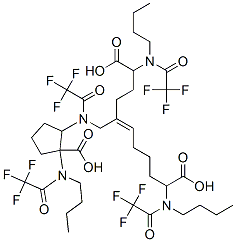 2,10-Bis[butyl(trifluoroacetyl)amino]-5-[[[2-[butyl(trifluoroacetyl)amino]-2-carboxycyclopentyl](trifluoroacetyl)amino]methyl]-5-undecenedioic acid CAS#: 55282-80-9