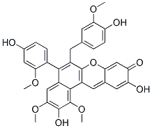 2,10-dihydroxy-5-(4-hydroxy-2-methoxyphenyl)-6-[(4-hydroxy-3-methoxyphenyl)methyl]-1,3-dimethoxy-9H-benzo[a]xanthen-9-one CAS#: 51033-46-6