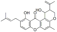 (-)-2,3-Dihydro-1,11-dihydroxy-5-methyl-10-(3-methyl-2-butenyl)-2-(1-methylethenyl)pyrano[3,2-a]xanthen-12(1H)-one CAS#: 55826-54-5