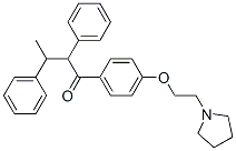 2,3-Diphenyl-1-[4-[2-(1-pyrrolidinyl)ethoxy]phenyl]-1-butanone CAS#: 55620-98-9
