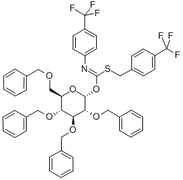 2,3,4,6-TETRA-O-BENZYL-ALPHA-D-GLUCOPYRANOSYL P-TRIFLUOROMETHYLBENZYLTHIO-N-(P-TRIFLUOROMETHYLPHENYL)FORMIMIDATE CAS#: 468095-63-8