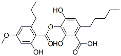 2,4-Dihydroxy-3-[(2-hydroxy-4-methoxy-6-propylbenzoyl)oxy]-6-pentylbenzoic acid CAS#: 552-56-7