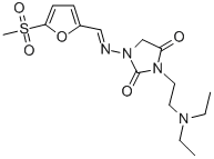 2,4-Imidazolidinedione, 3-(2-(diethylamino)ethyl)-1-(((5-(methylsulfon yl)-2-furanyl)methylene)amino)- CAS#: 49537-97-5