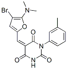 2,4,6(1H,3H,5H)-Pyrimidinetrione,  5-[[4-bromo-5-(dimethylamino)-2-furanyl]methylene]-1-(3-methylphenyl)- CAS#: 586332-01-6