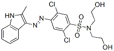 2,5-dichloro-N,N-bis(2-hydroxyethyl)-4-[(2-methyl-1H-indol-3-yl)azo]benzenesulphonamide CAS#: 59057-74-8